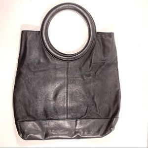 DONNA KARAN LEATHER TOTE BAG
